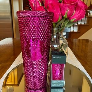 Starbucks Studded Sangria Set - Tumbler and Keychain/Ornament Holiday 2022